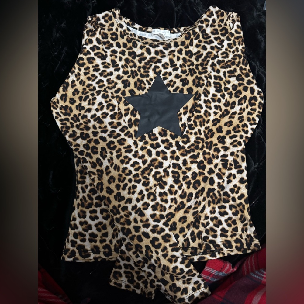 Angel Kiss Long Sleeve Tee Brown and Black